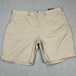 Polo Ralph Lauren Shorts Mens 42 Tan Stretch Classic Fit Flat Front‎ 42X9*